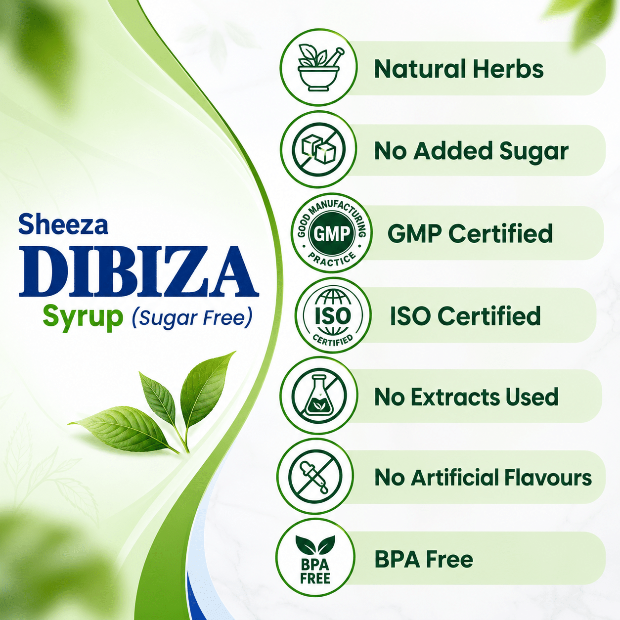 Sheeza Dibiza Syrup (Sugar Free) | 200ml, 500ml. - Image 8