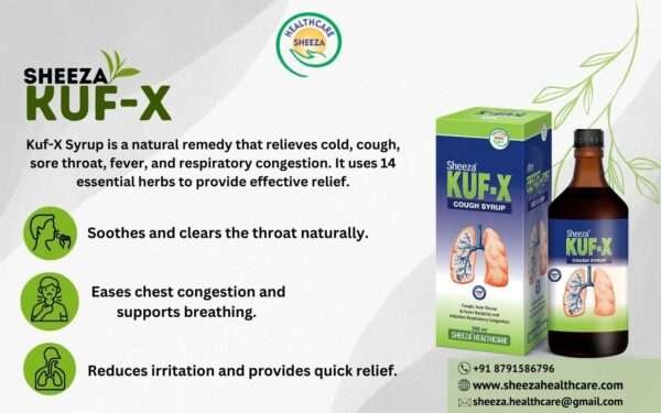 Sheeza Kuf-x  ( Cough syrup)   Pack size:-200ml, 500ml - Image 3